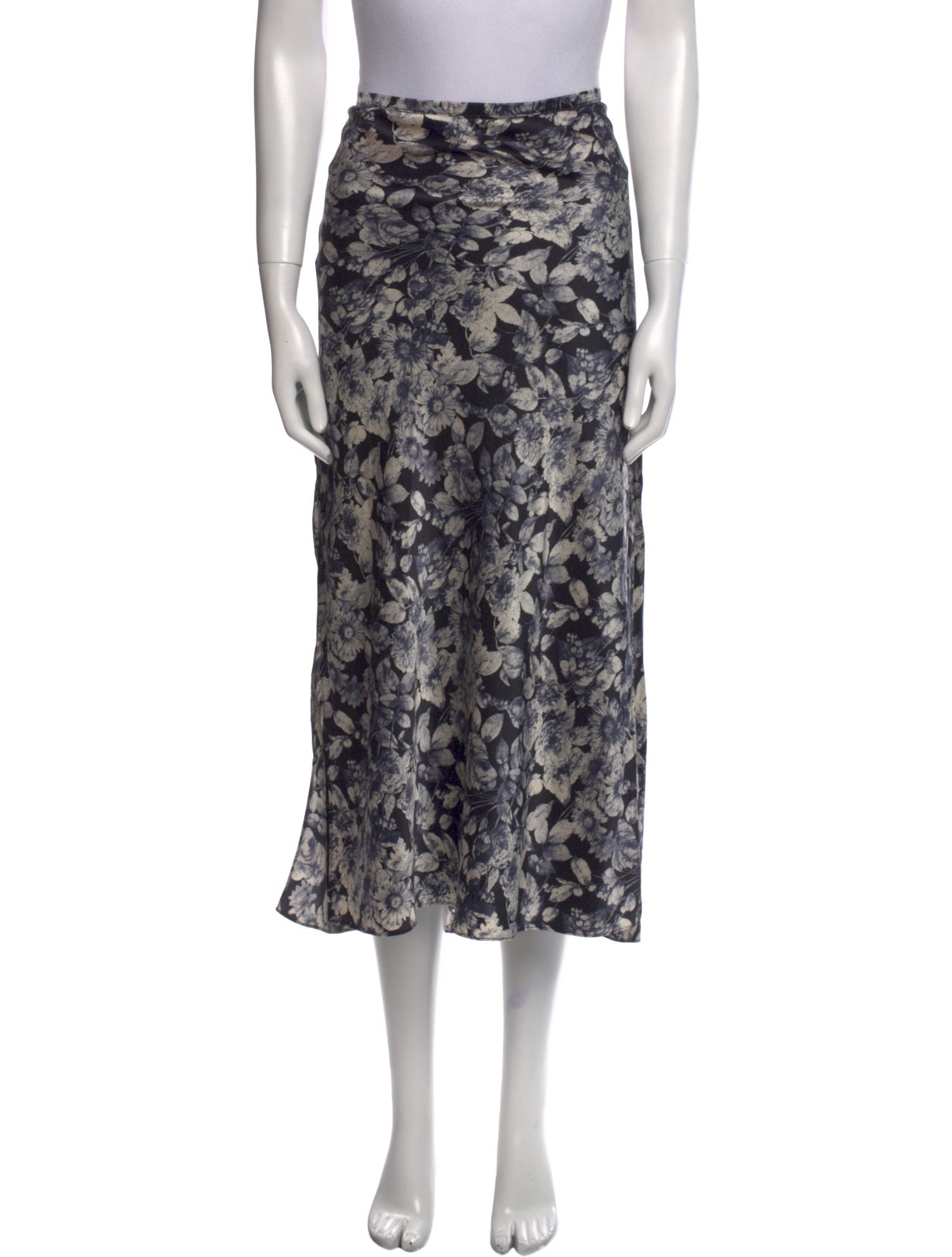 Cinq à Sept Silk Midi Length Skirt