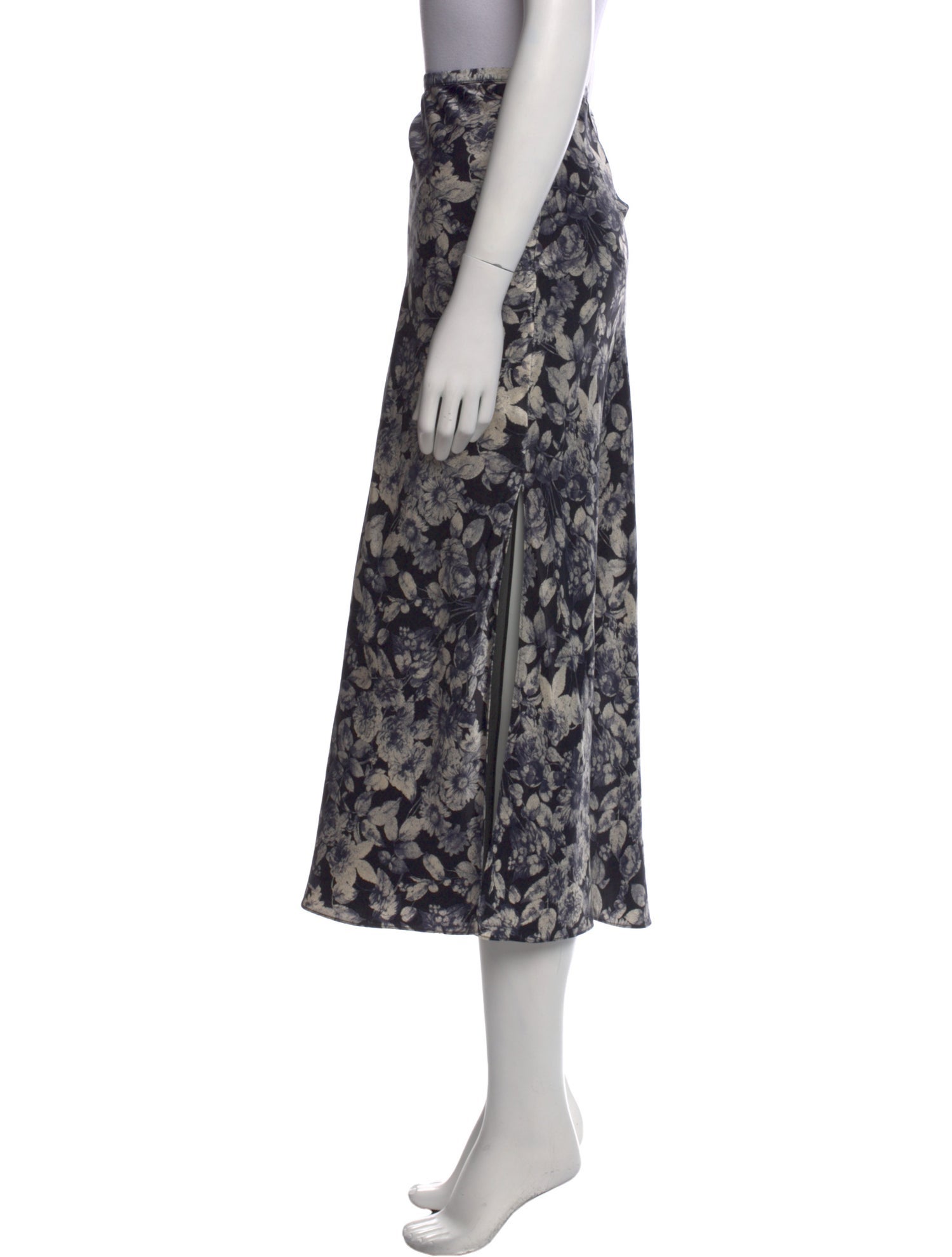 Cinq à Sept Silk Midi Length Skirt