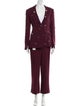 Cinq à Sept Wool Crystal Embellishments Pantsuit