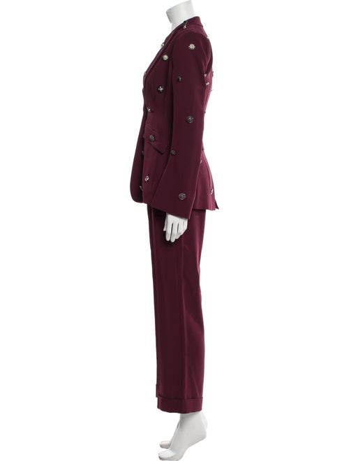 Cinq à Sept Wool Crystal Embellishments Pantsuit