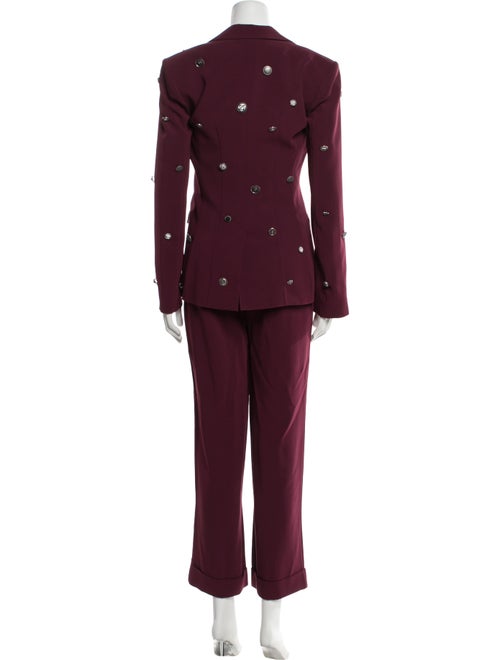 Cinq à Sept Wool Crystal Embellishments Pantsuit
