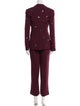 Cinq à Sept Wool Crystal Embellishments Pantsuit