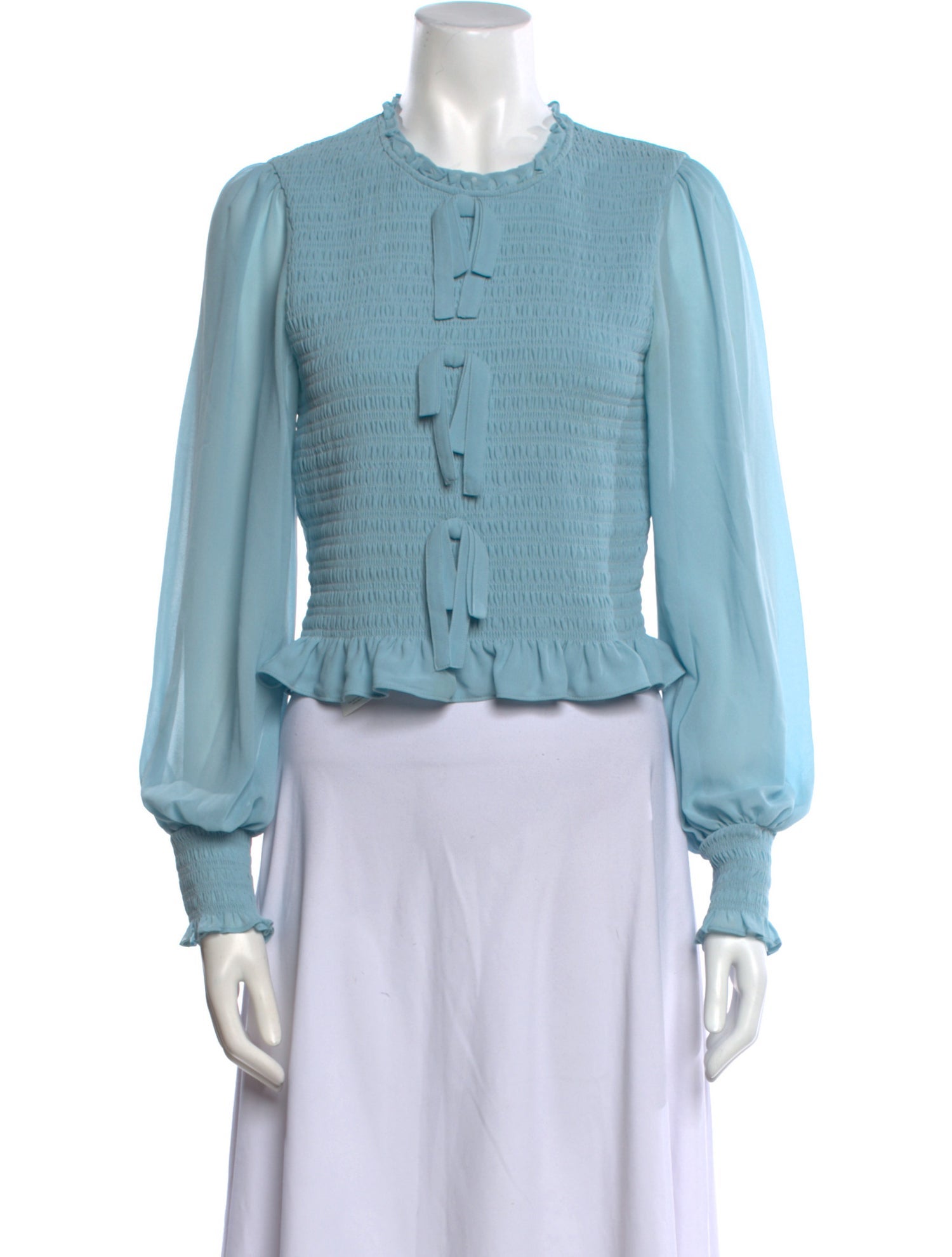 Cinq à Sept Mock Neck Long Sleeve Top