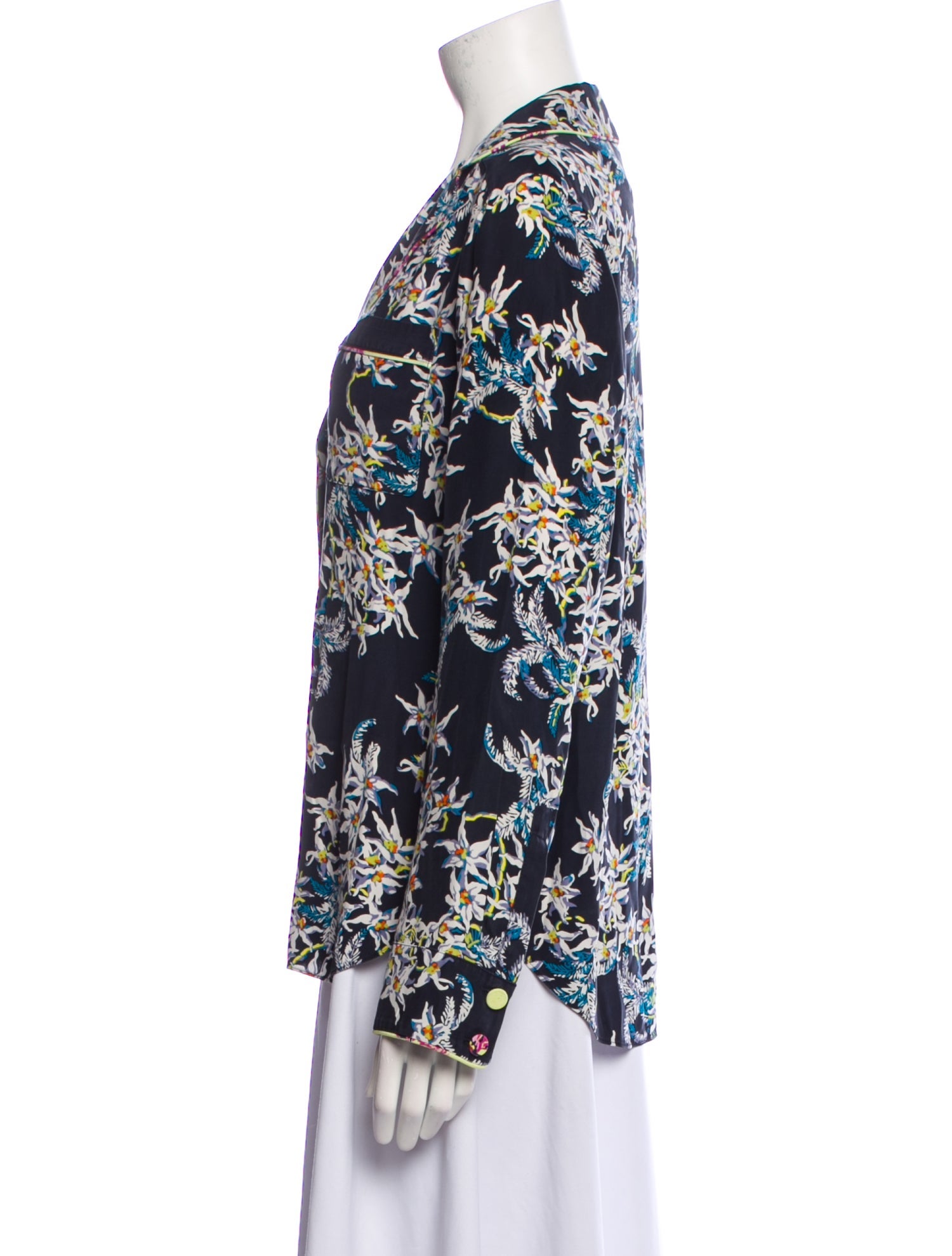 Cinq à Sept Silk Printed Pajamas