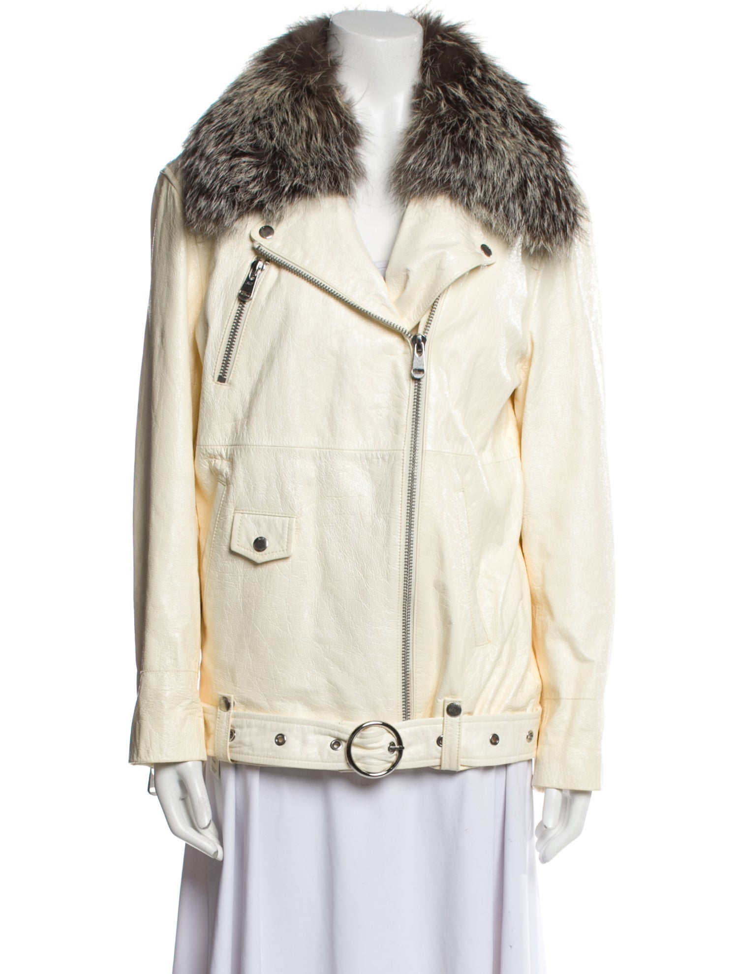 Cinq à Sept Leather Biker Jacket