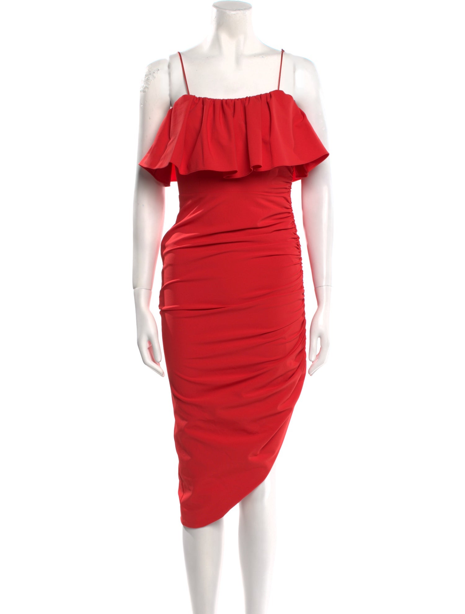 Cinq à Sept Square Neckline Midi Length Dress