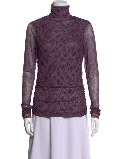 Cinq à Sept Lace Pattern Turtleneck Sweatshirt