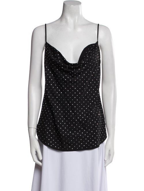 Cinq à Sept Polka Dot Print Cowl Neck Top