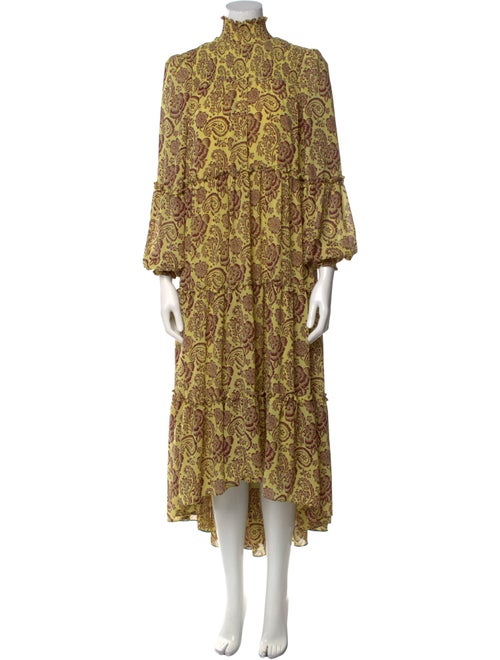 Cinq à Sept Paisley Print Long Dress