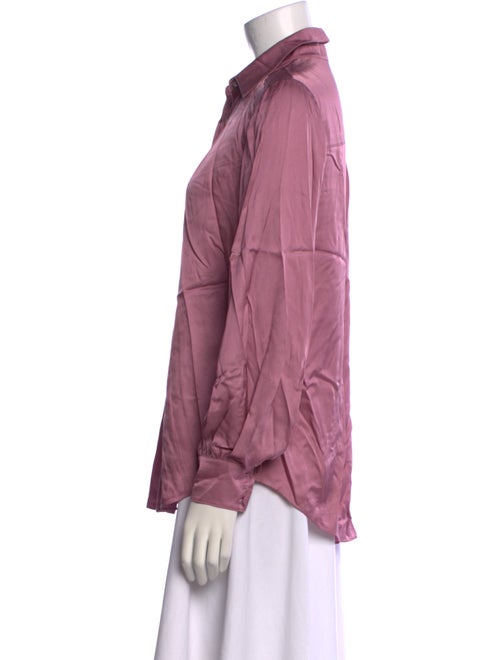 Cinq à Sept Silk Long Sleeve Button-Up Top