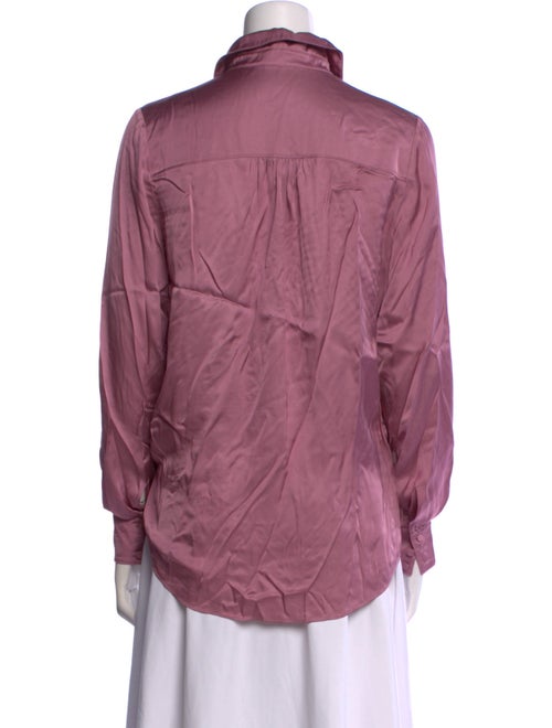 Cinq à Sept Silk Long Sleeve Button-Up Top