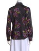 Cinq à Sept Floral Print Long Sleeve Button-Up Top