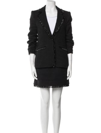 Cinq à Sept Tassel Accents Skirt Set