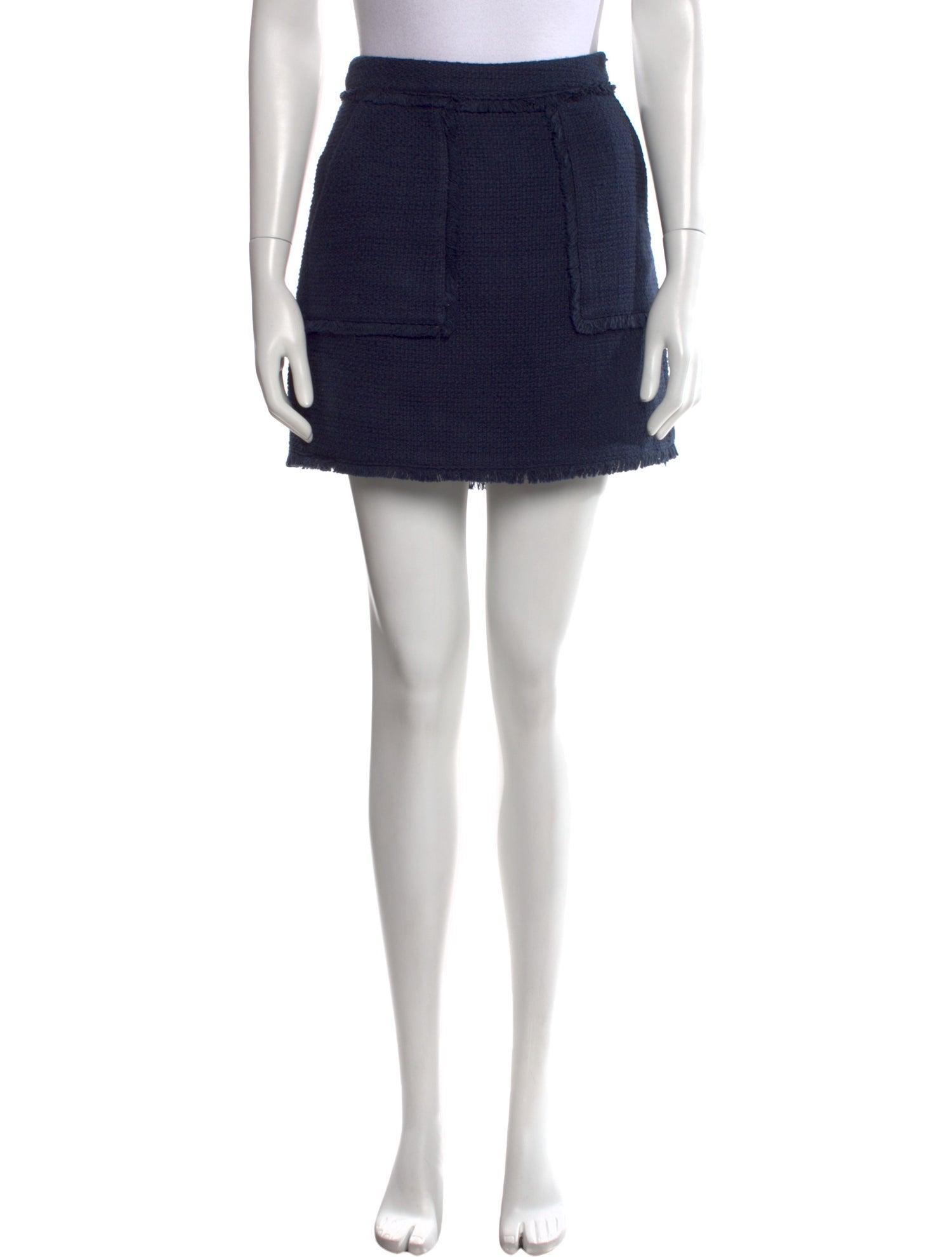 Cinq à Sept Raw-Edge Trim Mini Skirt