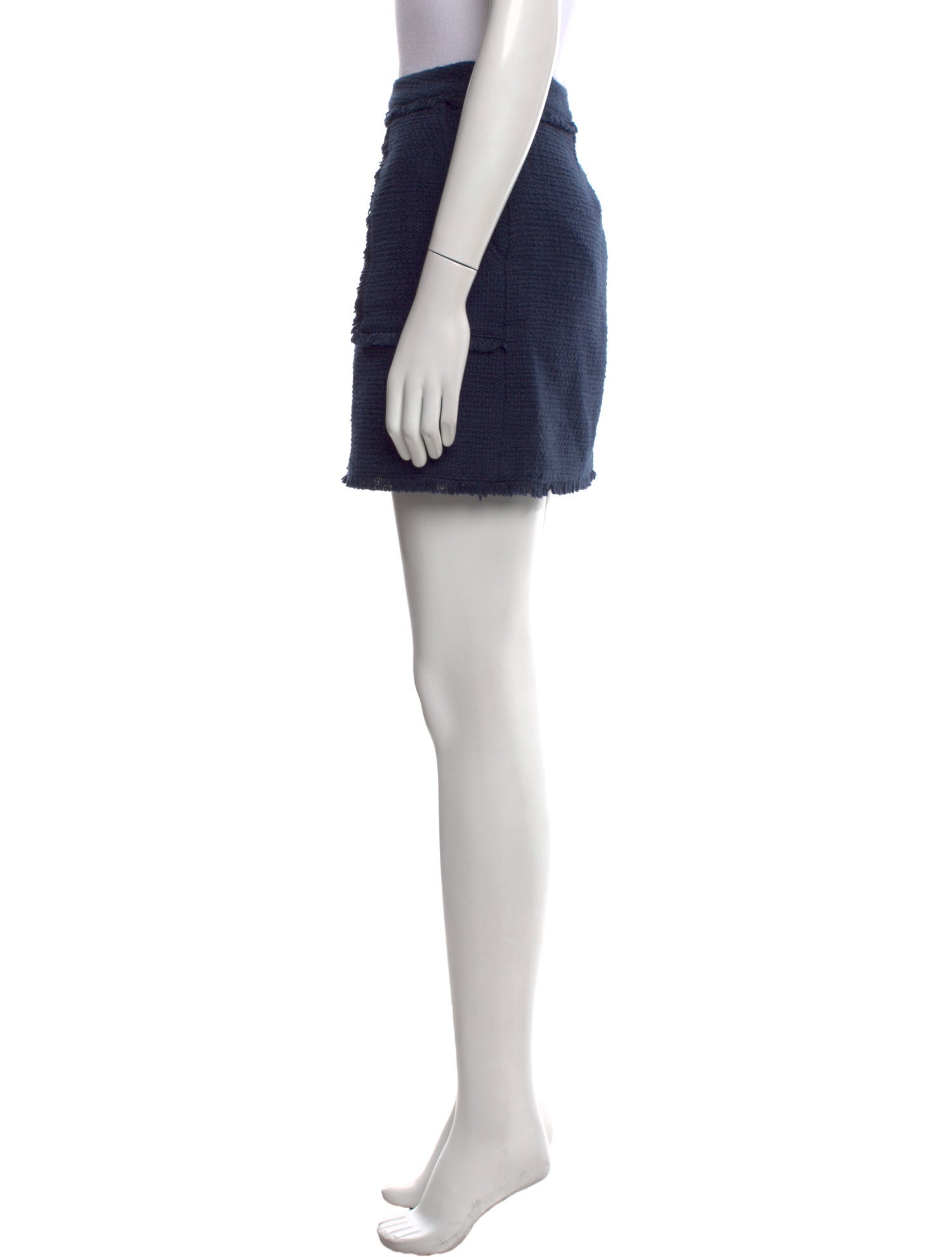 Cinq à Sept Raw-Edge Trim Mini Skirt