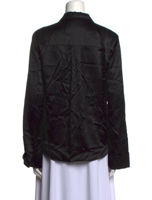 Cinq à Sept Silk Long Sleeve Button-Up Top