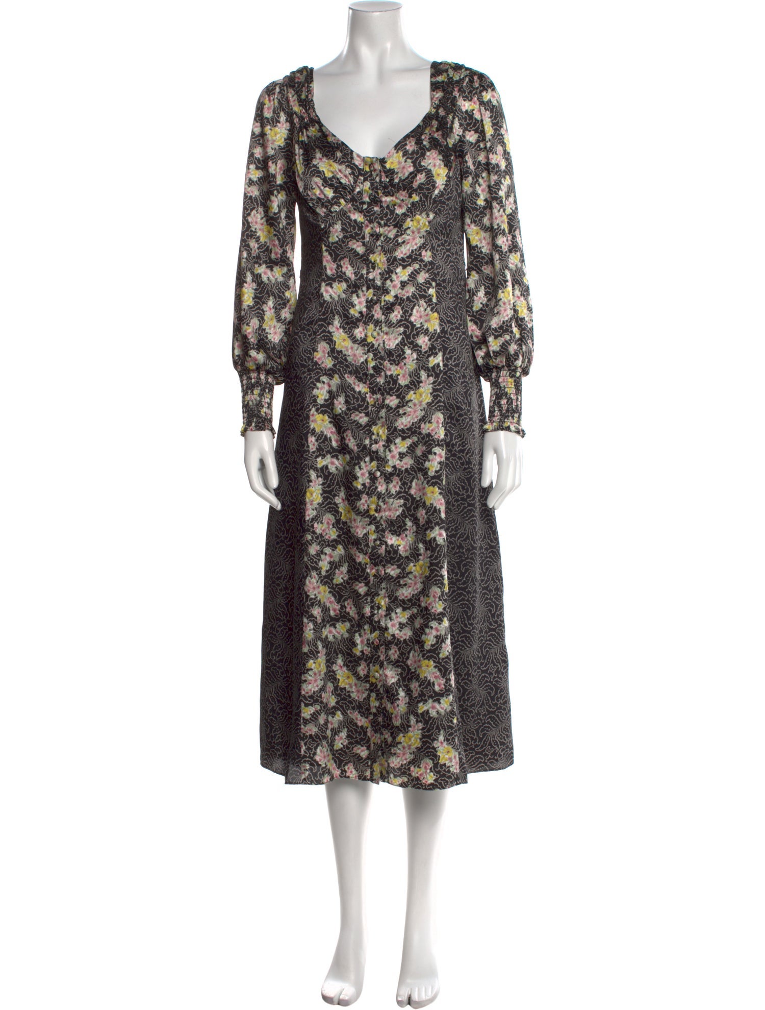 Cinq à Sept Floral Print Long Dress w/ Tags