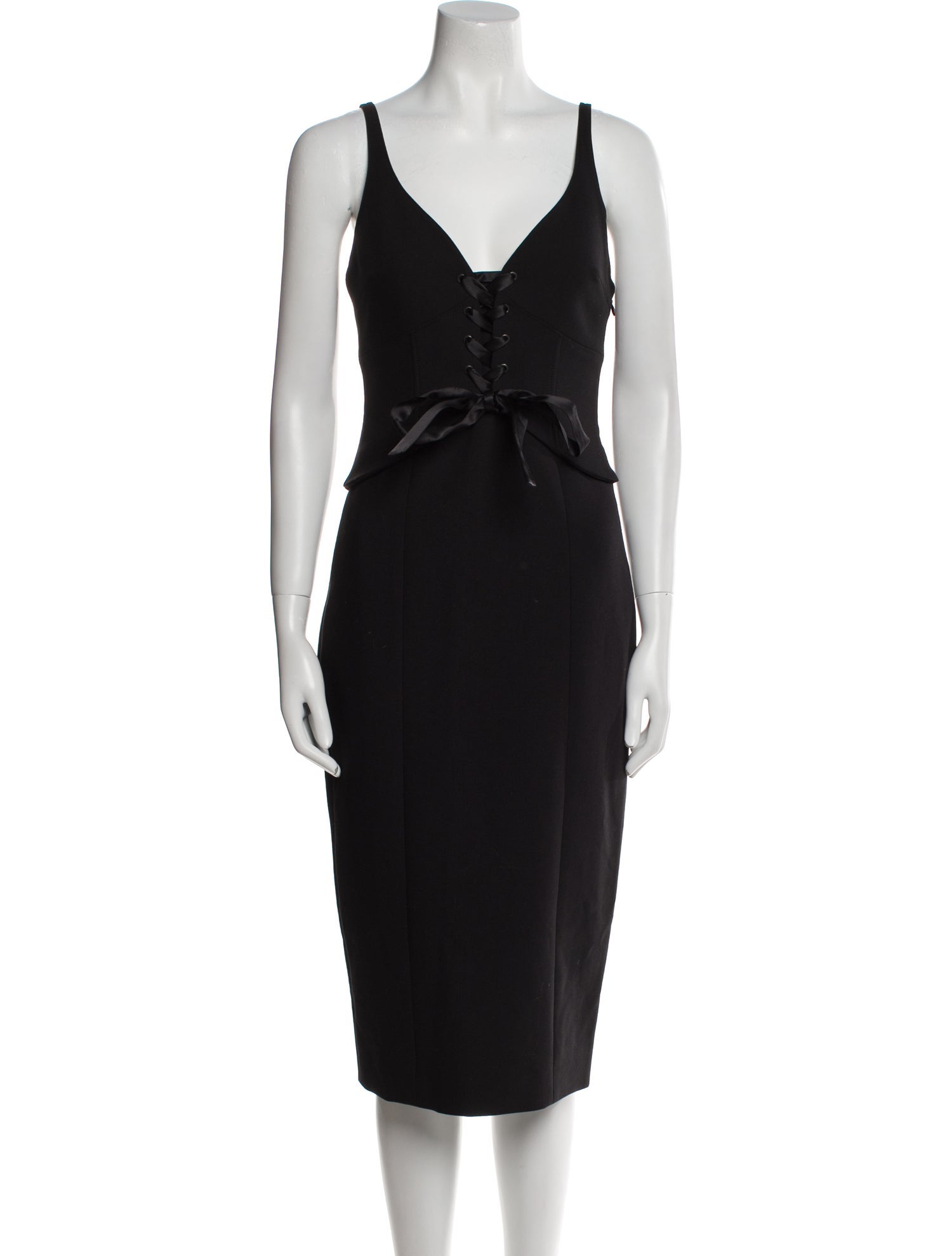 Cinq à Sept V-Neck Midi Length Dress