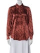 Cinq à Sept Silk Printed Button-Up Top
