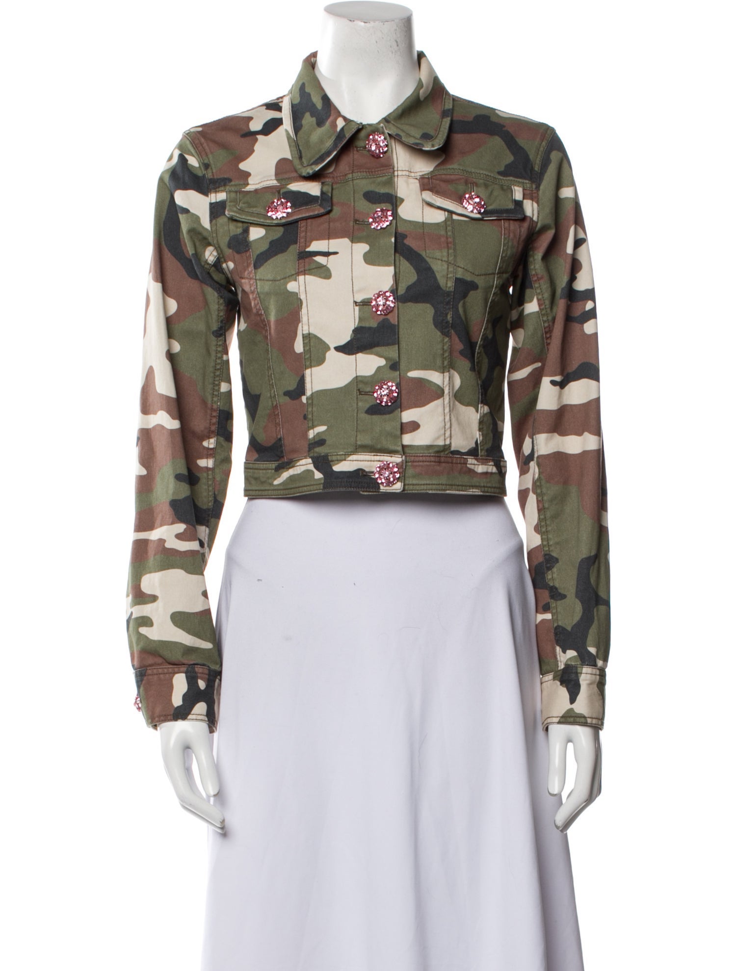 Cinq à Sept Camouflage Print Denim Jacket