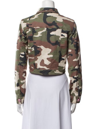 Cinq à Sept Camouflage Print Denim Jacket