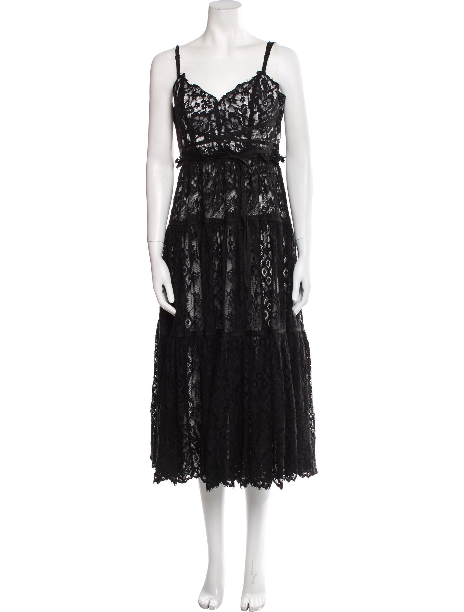 Cinq à Sept V-Neck Midi Length Dress