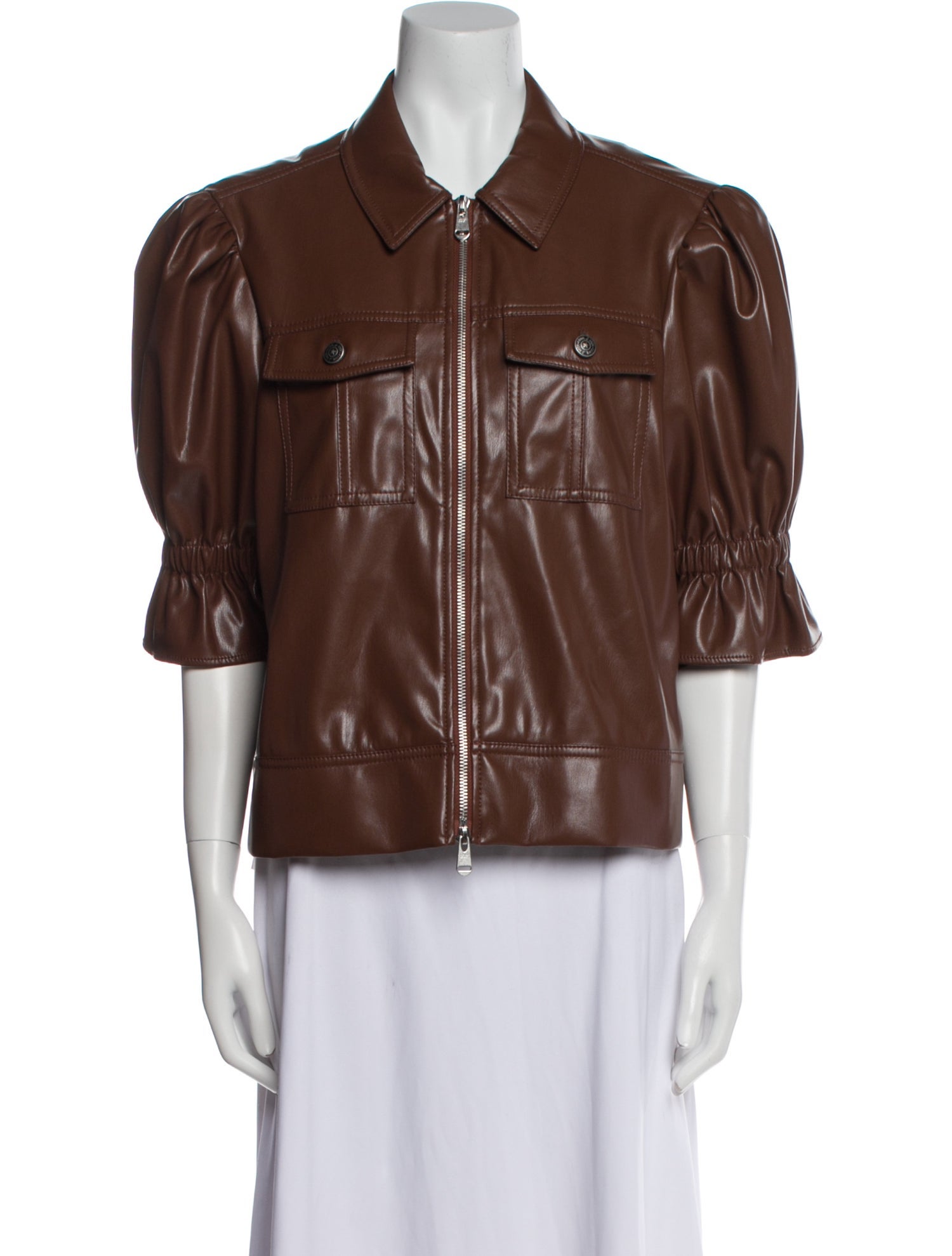 Cinq à Sept Faux Leather Biker Jacket