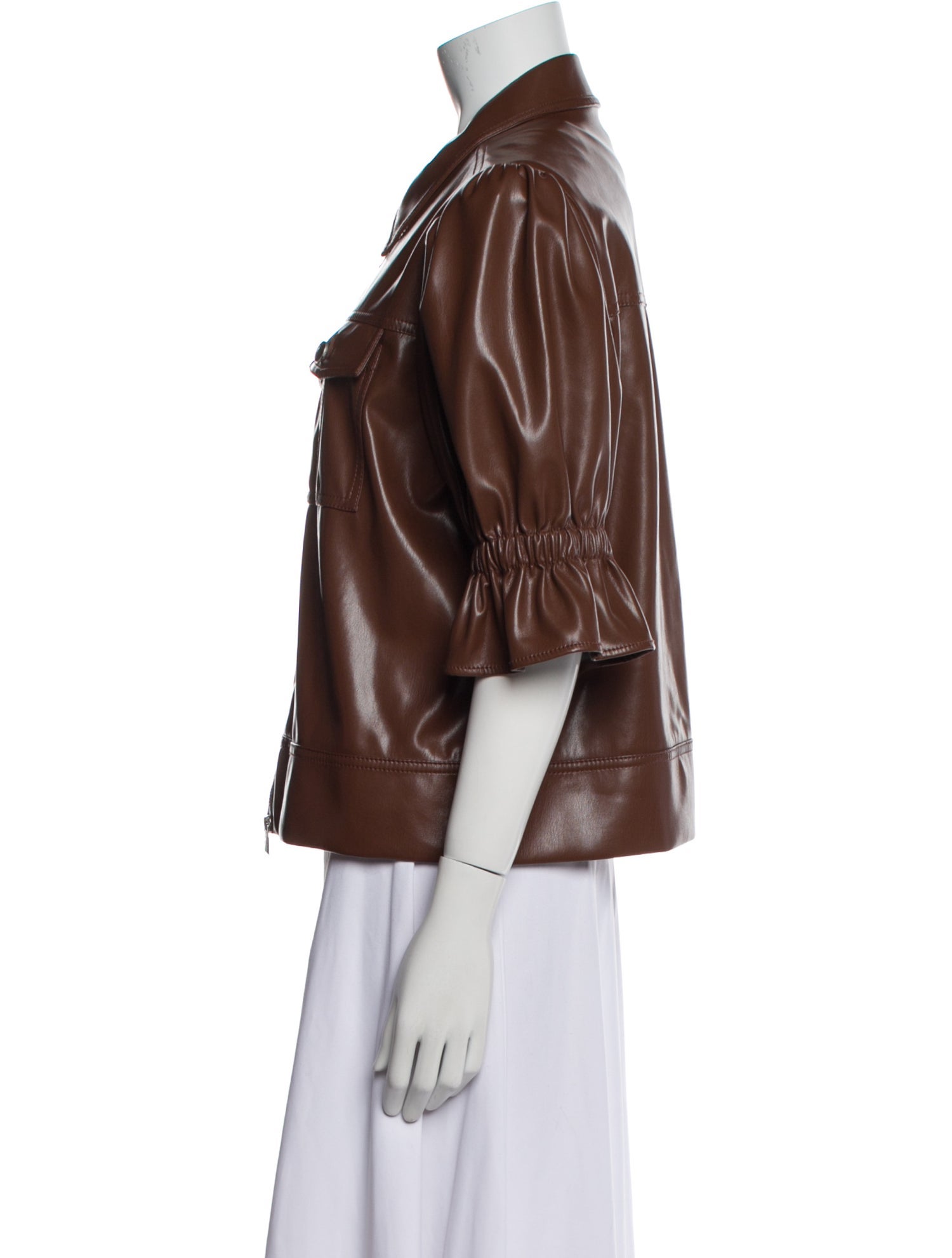 Cinq à Sept Faux Leather Biker Jacket