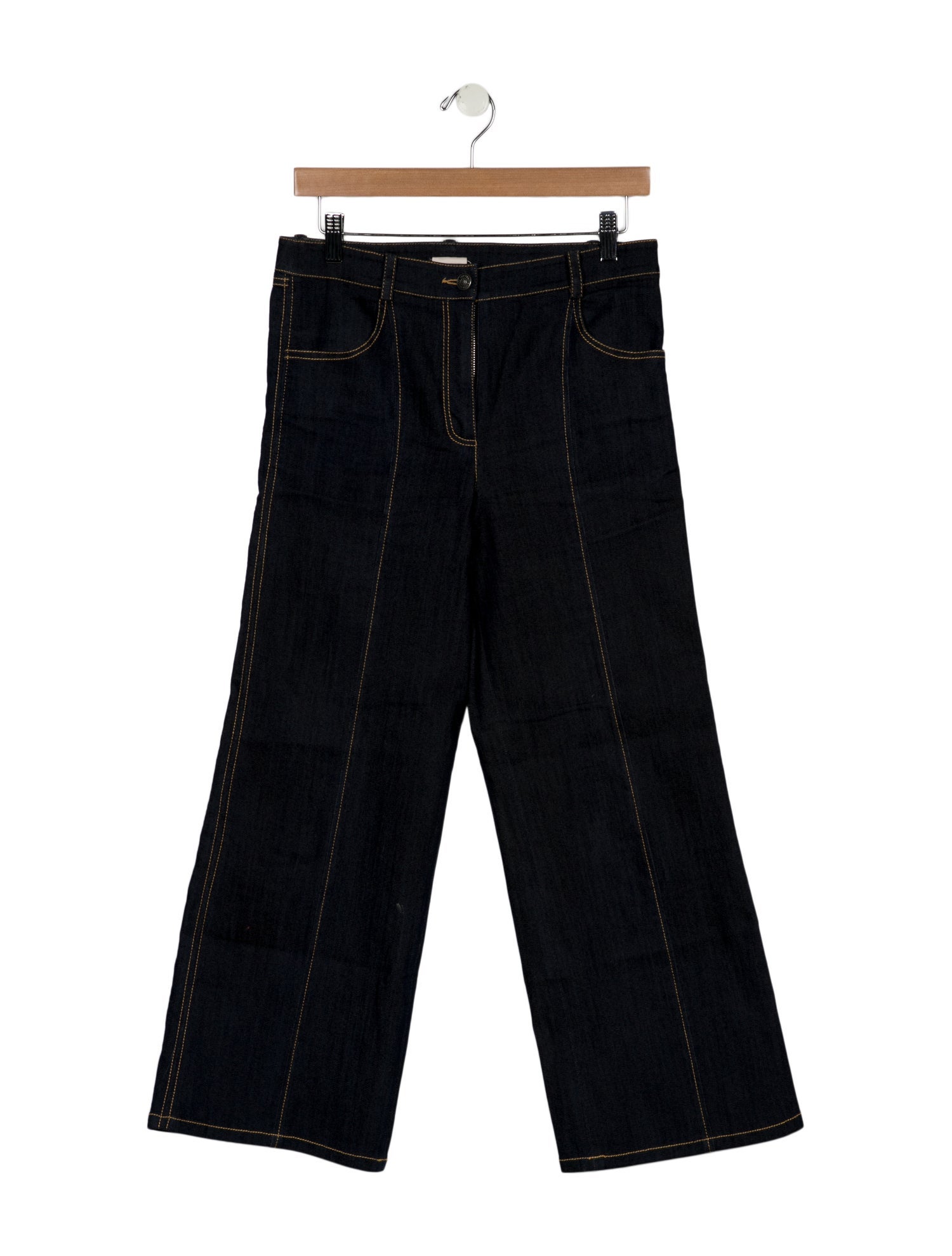 Cinq à Sept Mid-Rise Wide Leg Jeans