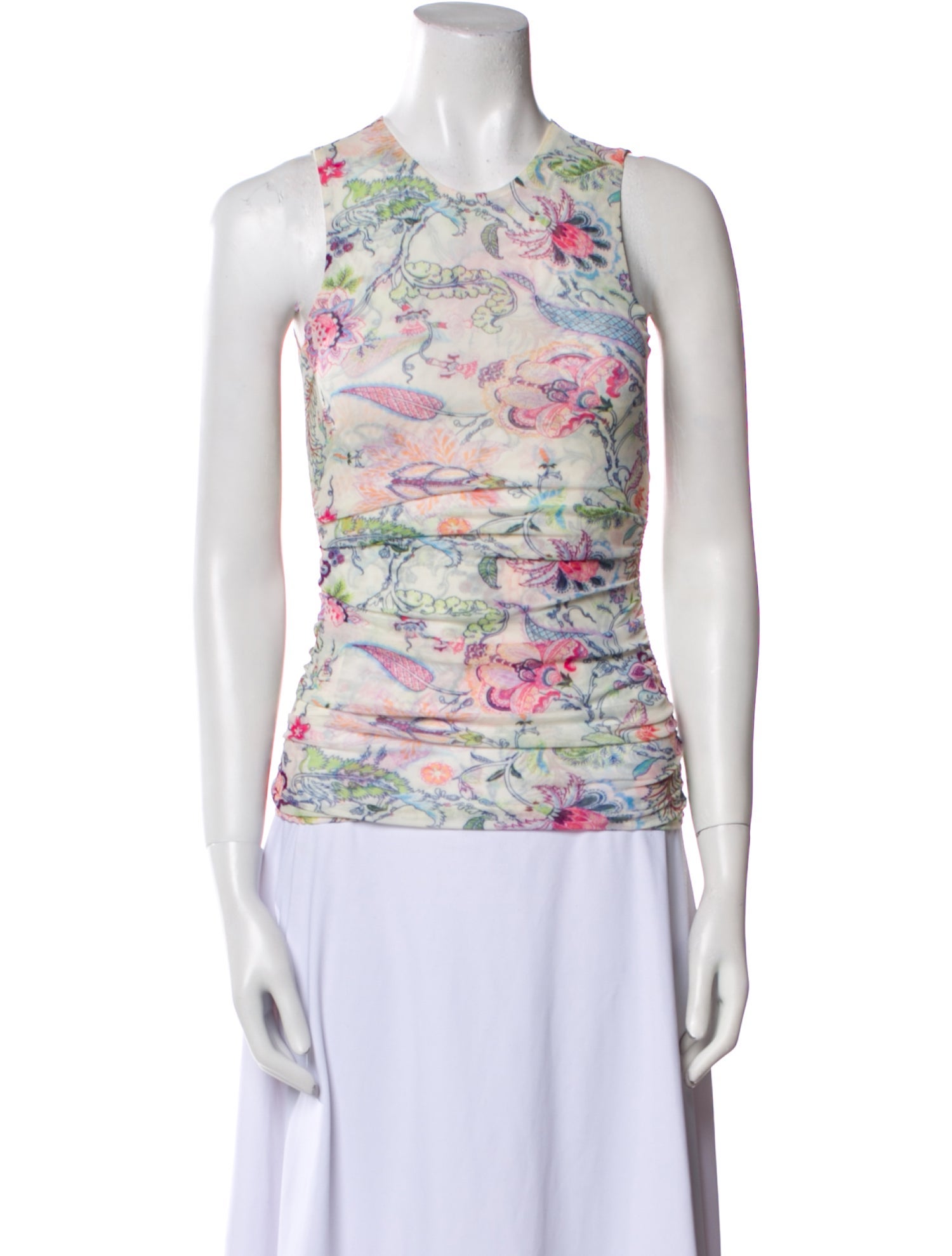 Cinq à Sept Printed Crew Neck Top