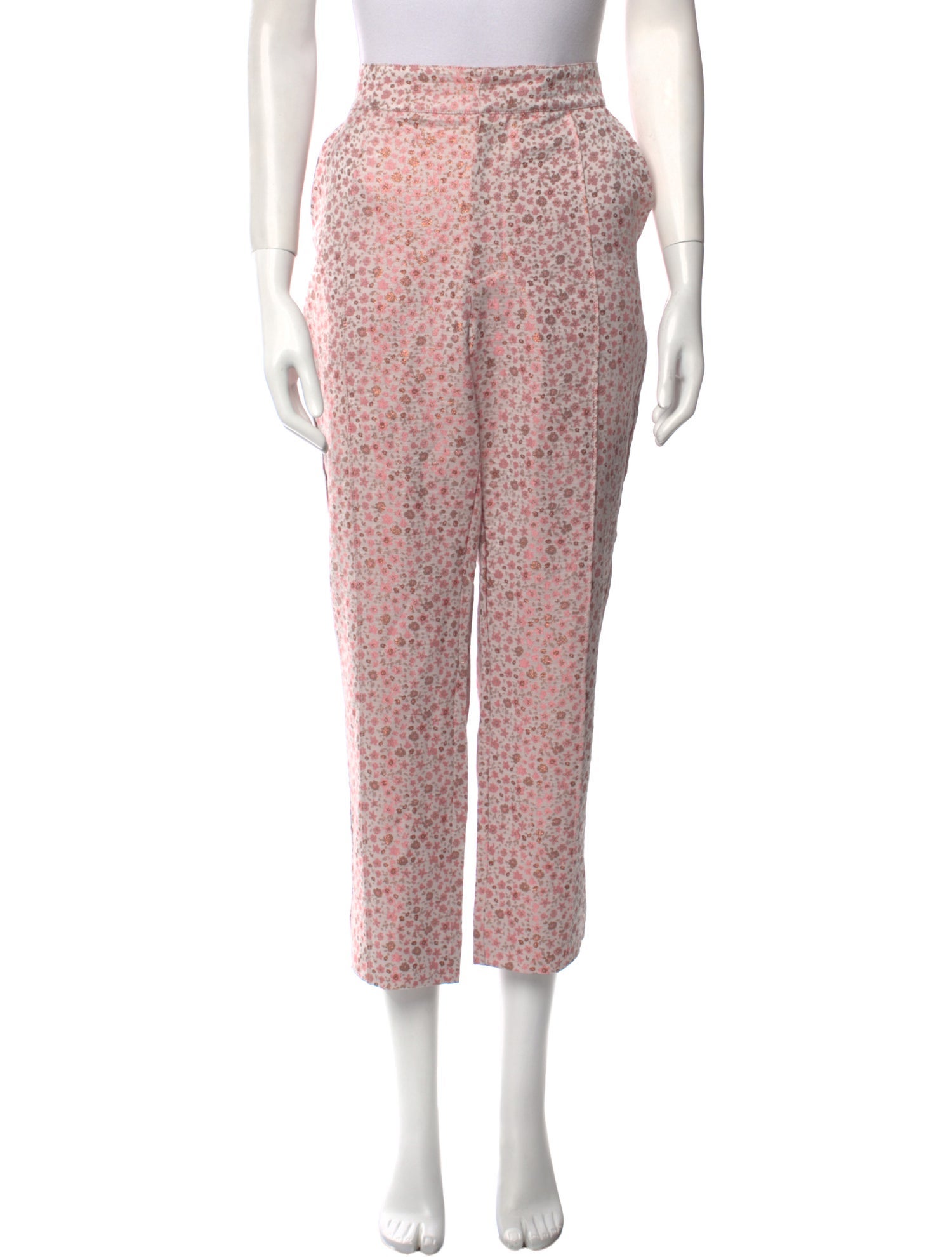 Cinq à Sept Floral Print Straight Leg Pants