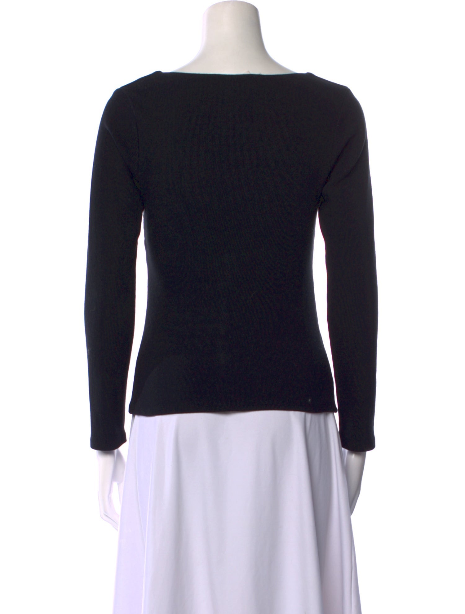 Cinq à Sept Square Neckline Long Sleeve Top