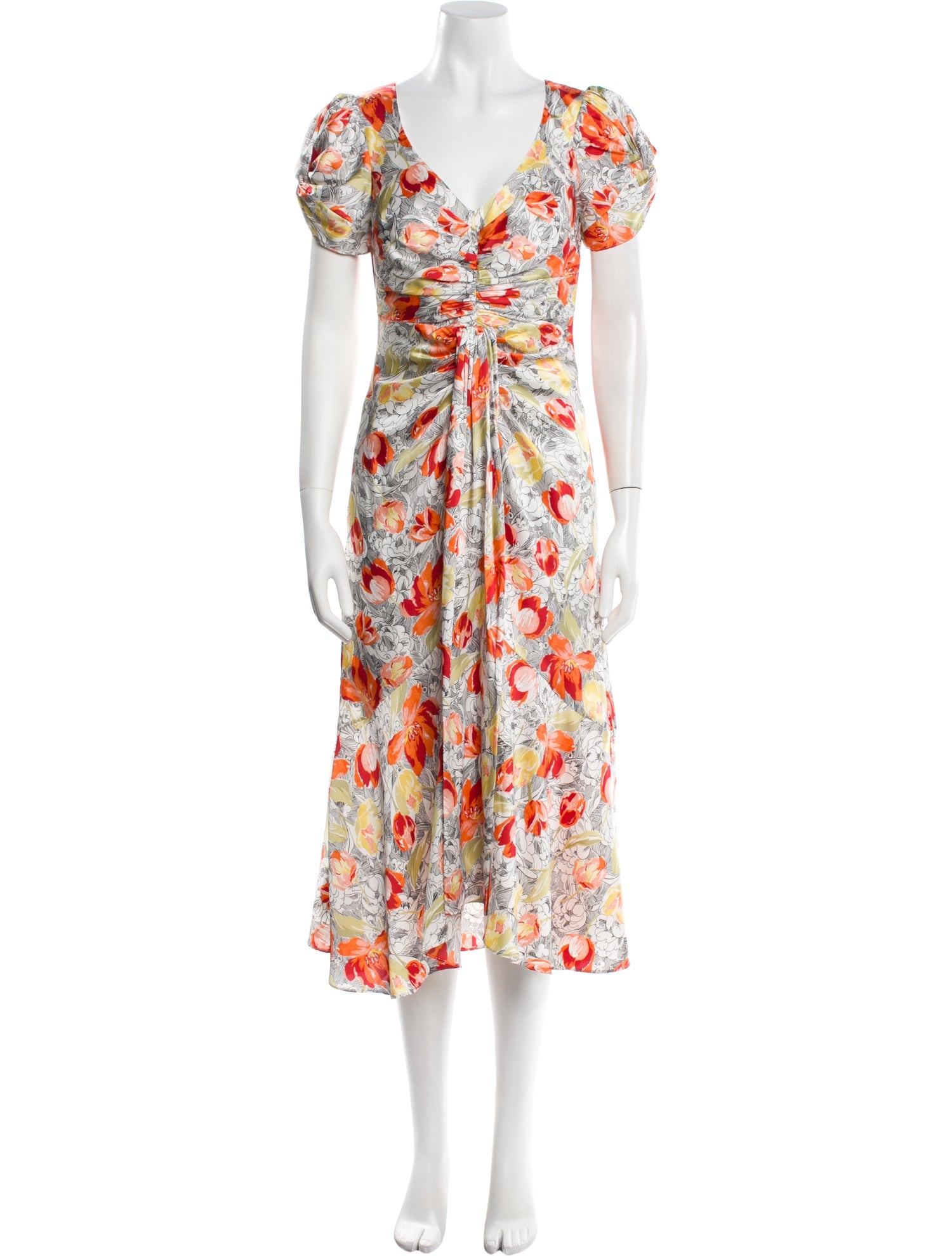 Cinq à Sept Floral Print Long Dress