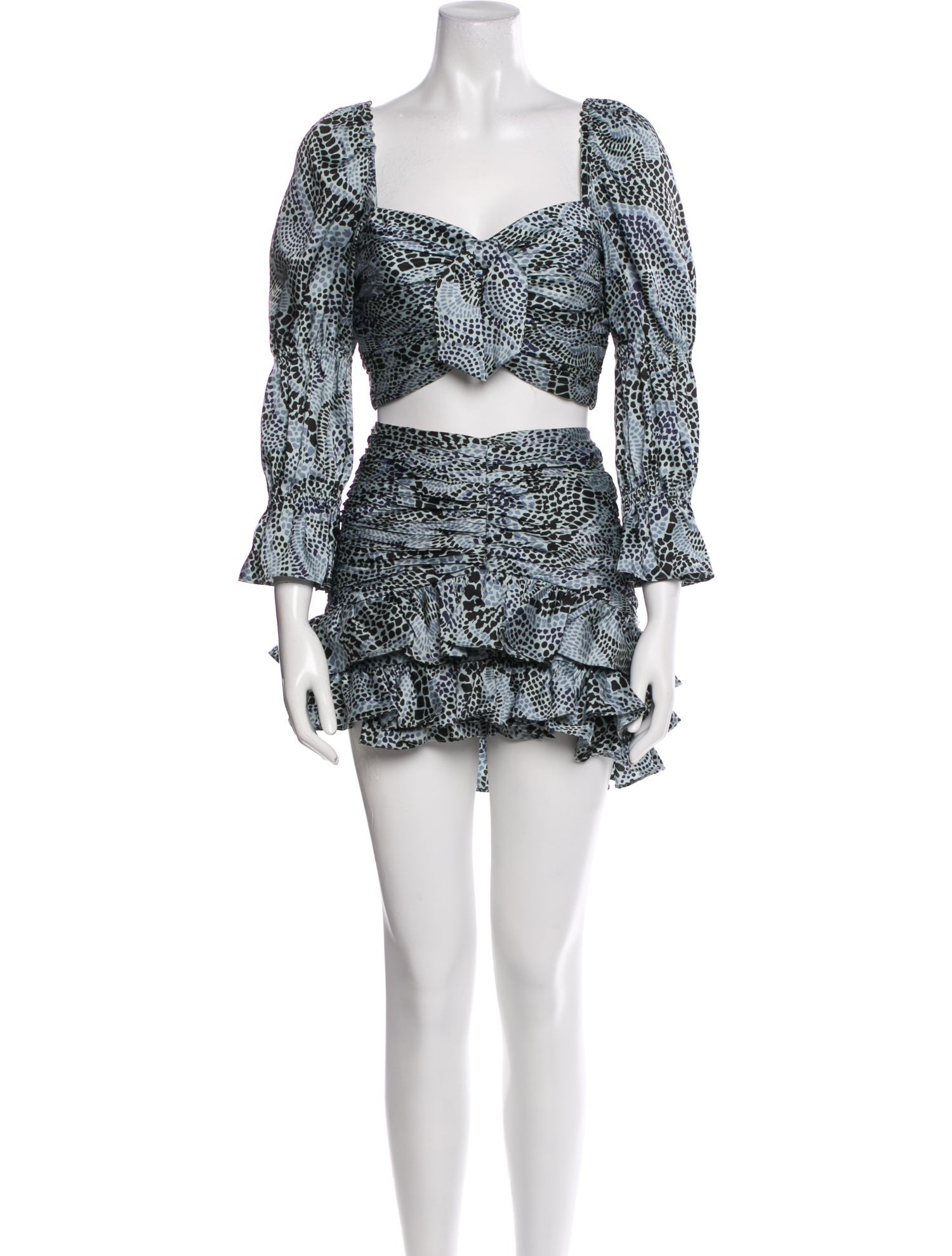 Cinq à Sept Animal Print Skirt Set