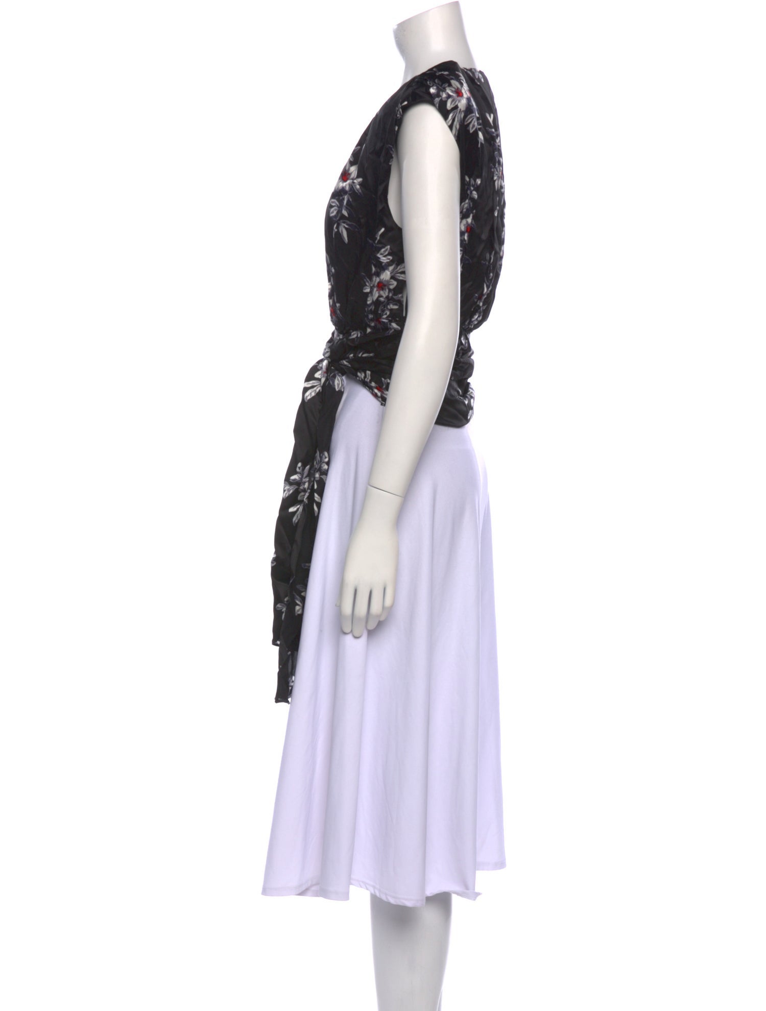 Cinq à Sept Silk Floral Print Crop Top