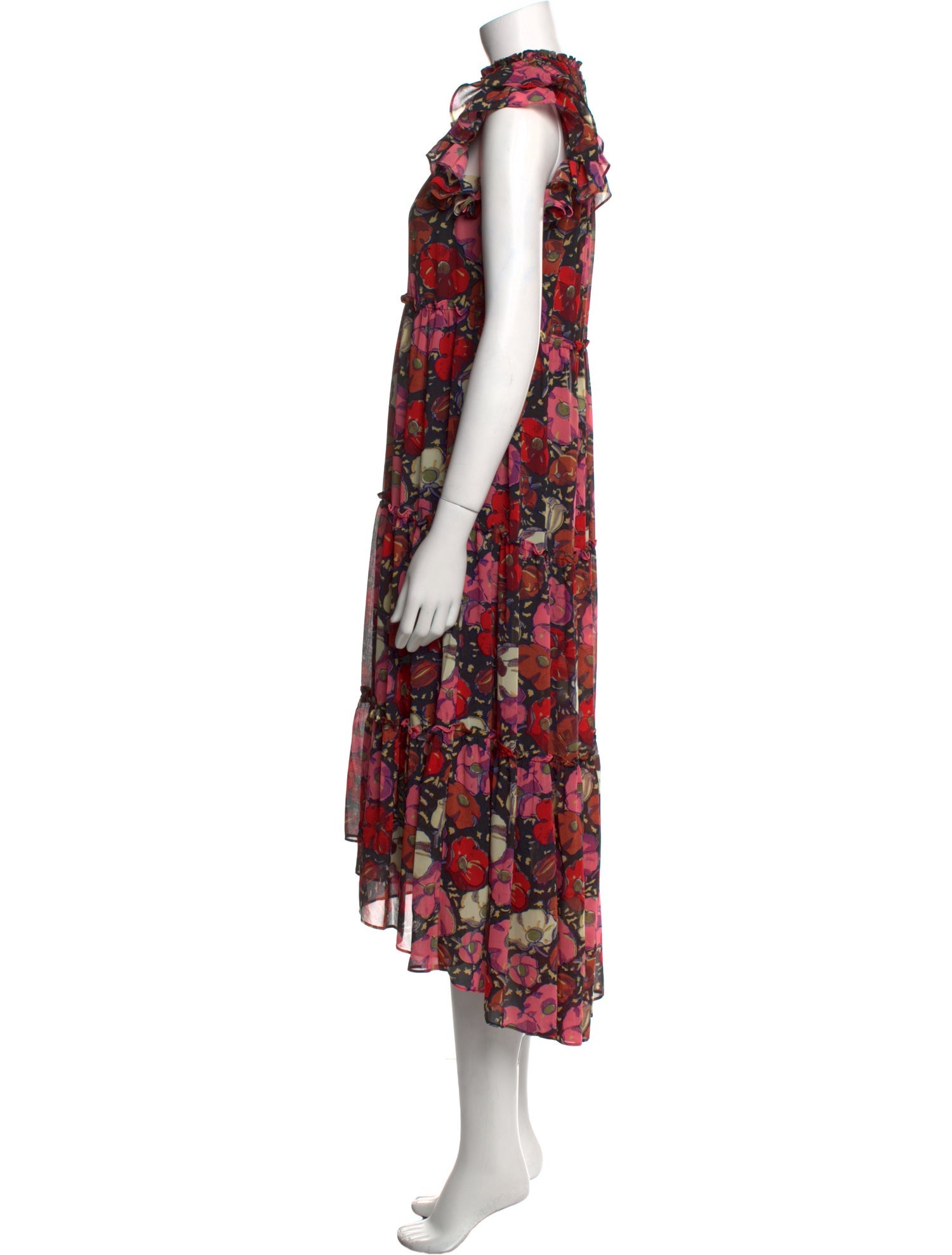 Cinq à Sept Floral Print Long Dress