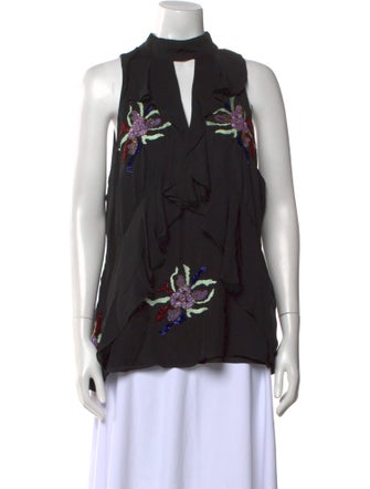 Cinq à Sept Silk Floral Print Blouse