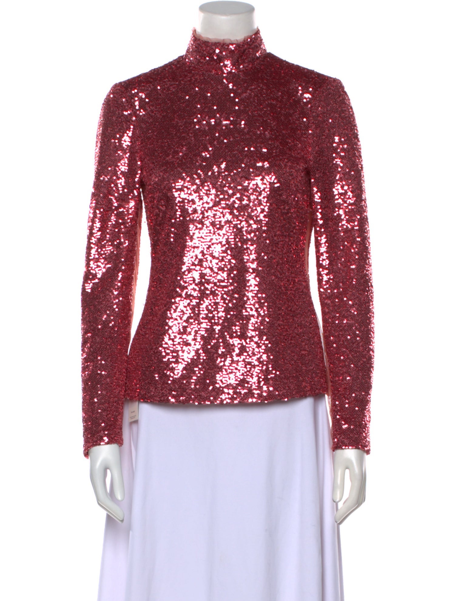 Cinq à Sept Mock Neck Long Sleeve Blouse