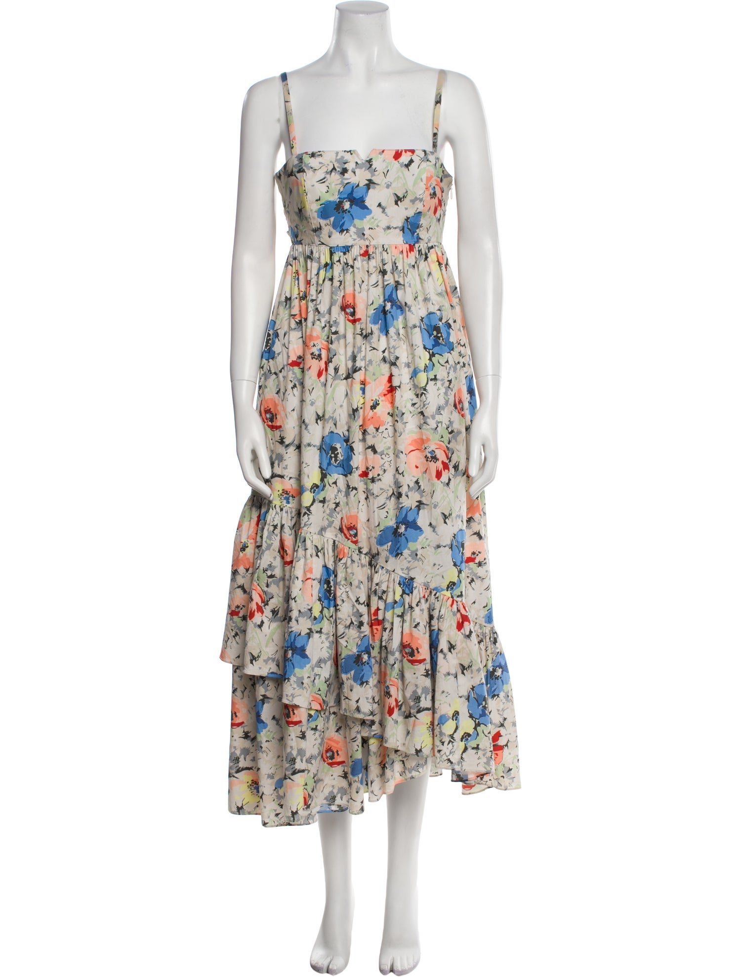 Cinq à Sept Floral Print Long Dress