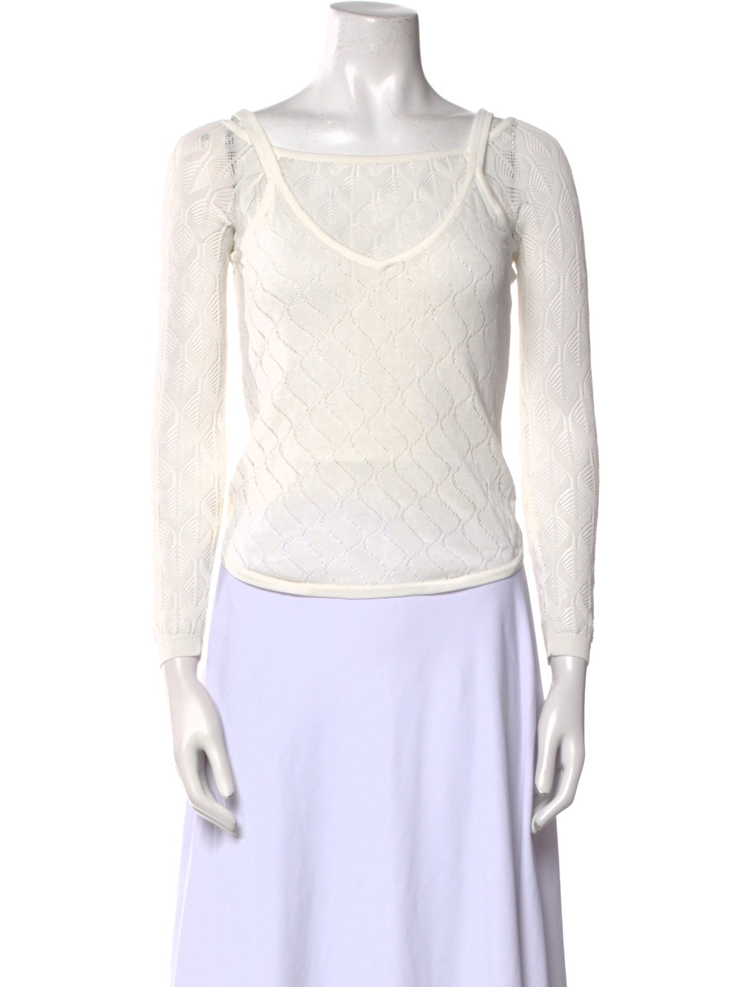 Cinq à Sept Bateau Neckline Three-Quarter Sleeve Top