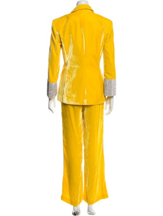 Cinq à Sept Crystal Embellishments Pantsuit