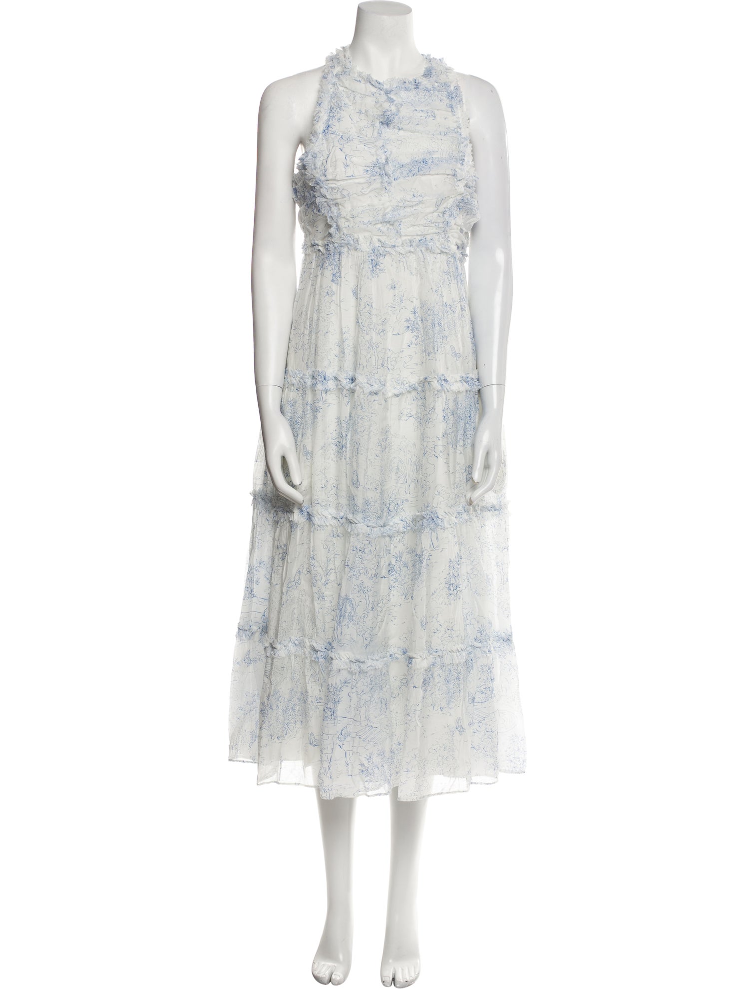 Cinq à Sept Floral Print Long Dress