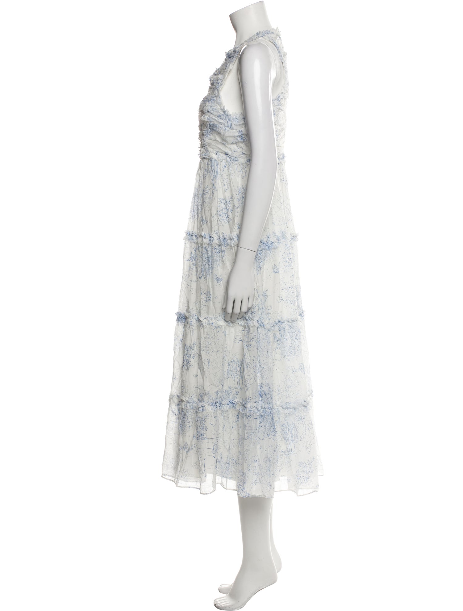 Cinq à Sept Floral Print Long Dress