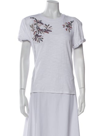 Cinq à Sept Graphic Print Crew Neck T-Shirt