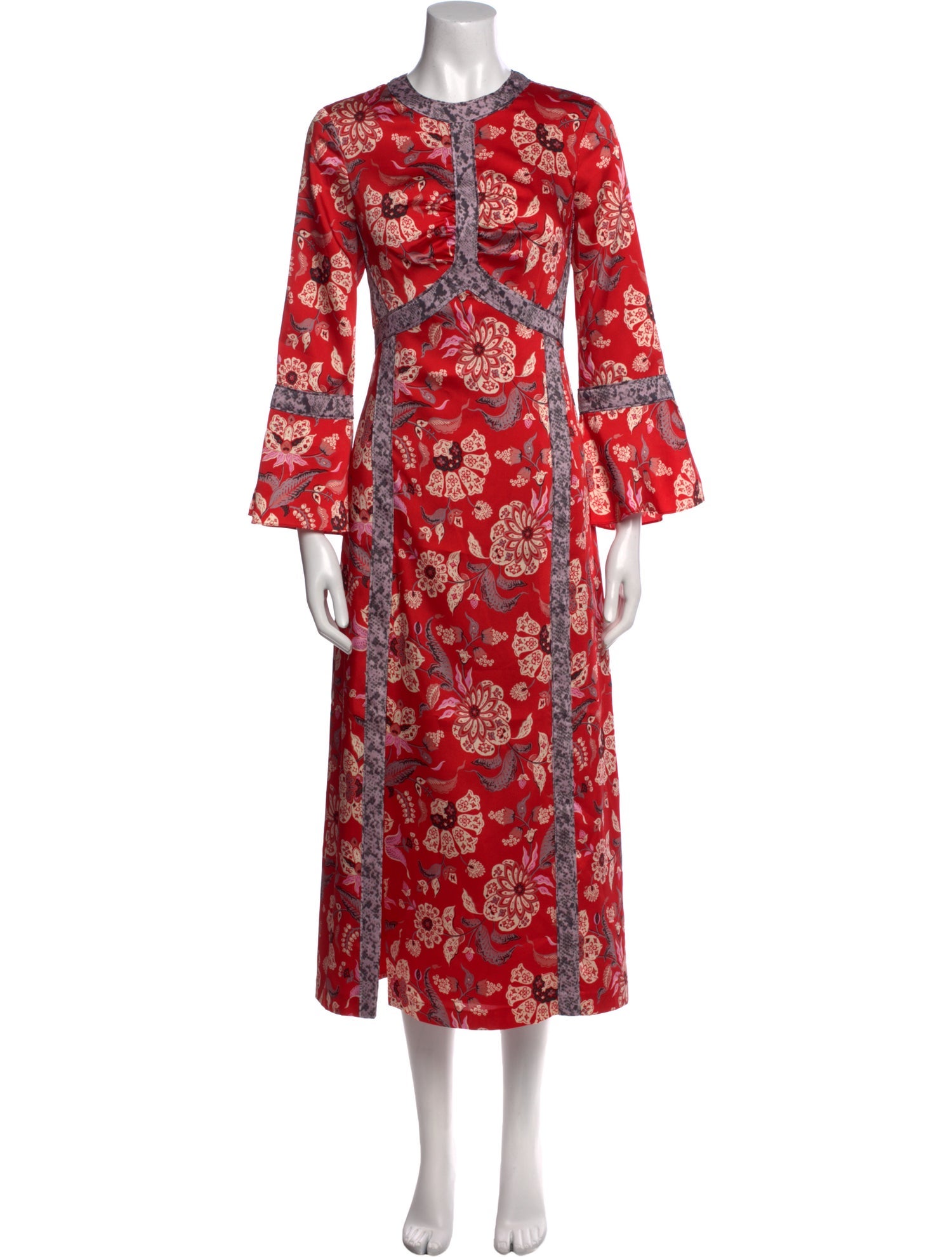 Cinq à Sept Floral Print Long Dress