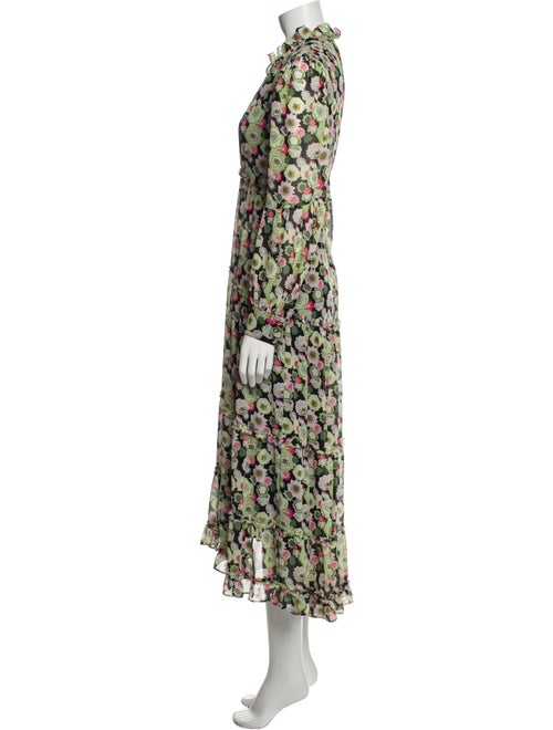 Cinq à Sept Floral Print Midi Length Dress