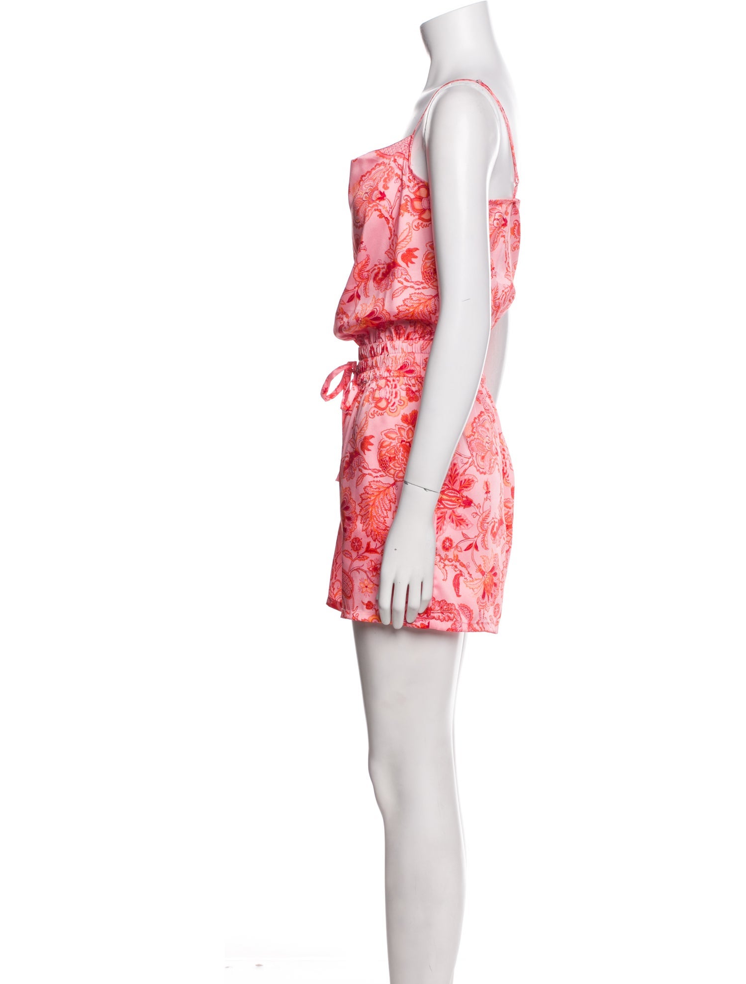 Cinq à Sept Floral Print Square Neckline Romper