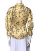 Cinq à Sept Printed Three-Quarter Sleeve Button-Up Top
