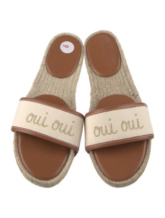 Cinq à Sept Canvas Embroidered Accent Espadrilles