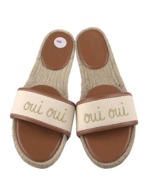 Cinq à Sept Canvas Embroidered Accent Espadrilles